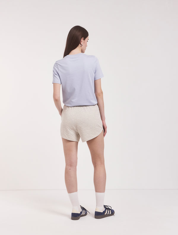 Ninety Percent Classic Sweatshort In Oatmeal Melange