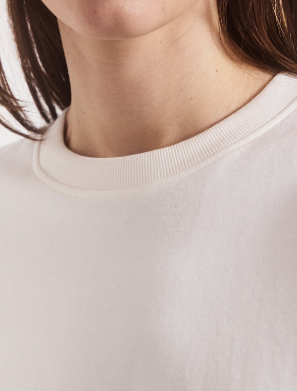 Ninety Percent Compact Cotton Boxy T-shirt In Off White