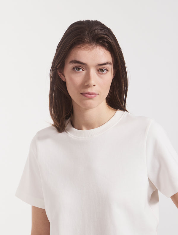 ninety percent Compact Cotton Boxy T-shirt in Off White