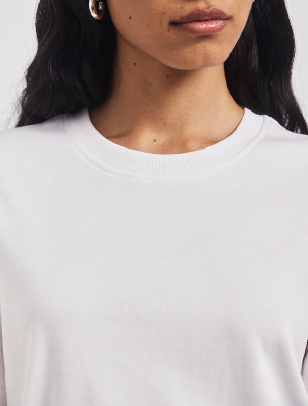 Ninety Percent Compact Cotton Boxy T-shirt In White