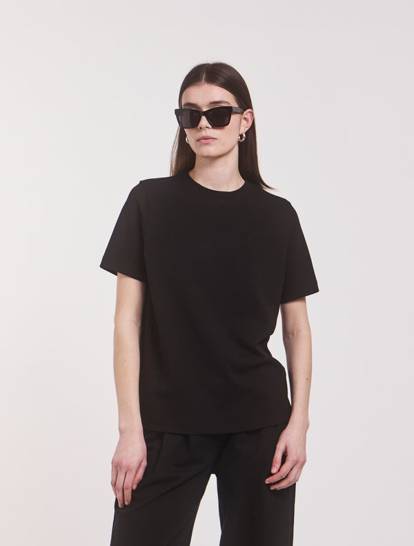 Ninety Percent Compact Cotton Oversized T-Shirt In Black