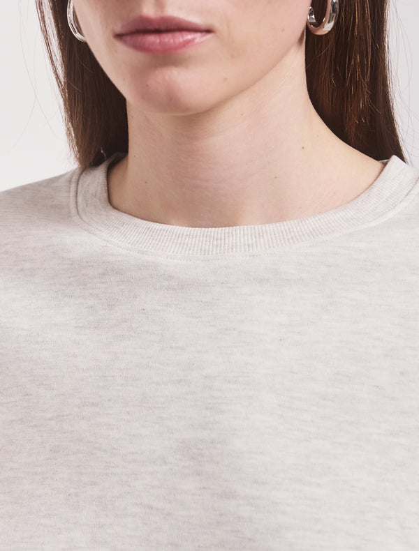 Ninety Percent Compact Cotton Oversized T-Shirt In Light Grey Marl