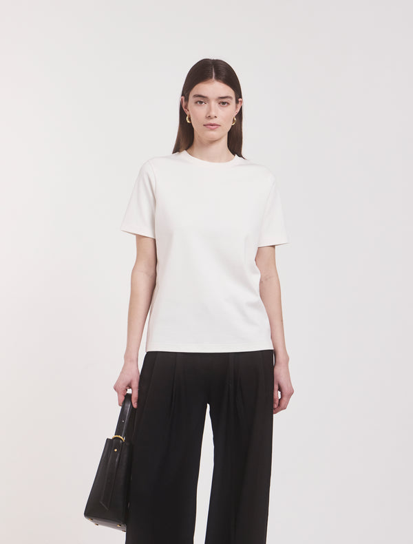 Ninety Percent Compact Cotton Oversized T-Shirt In Off White