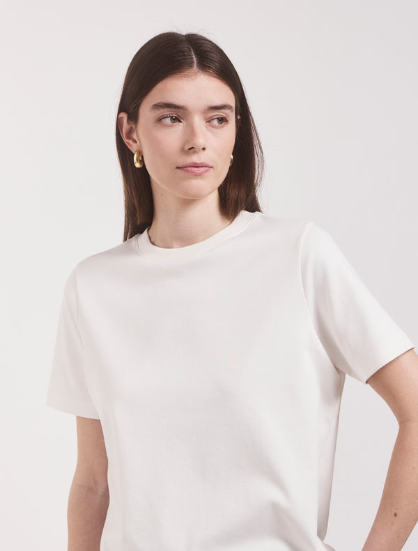 Ninety Percent Compact Cotton Oversized T-Shirt In Off White