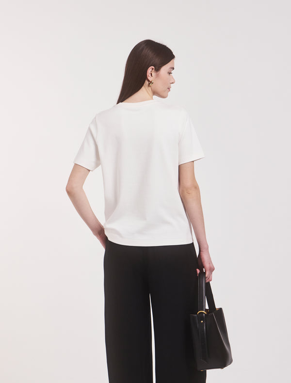 Ninety Percent Compact Cotton Oversized T-Shirt In Off White