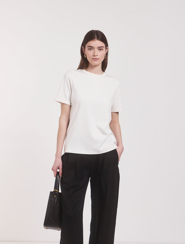 ninety percent Compact Cotton Oversized T-Shirt in Off White