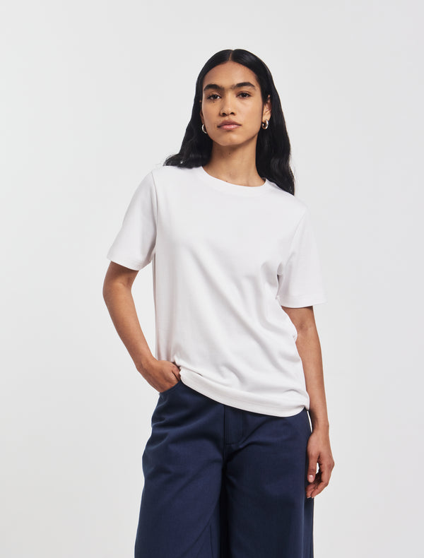 ninety percent Compact Cotton Oversized T-Shirt in White