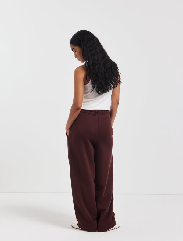 Ninety Percent Ellery Barrel Leg Sweatpant In Bordeaux