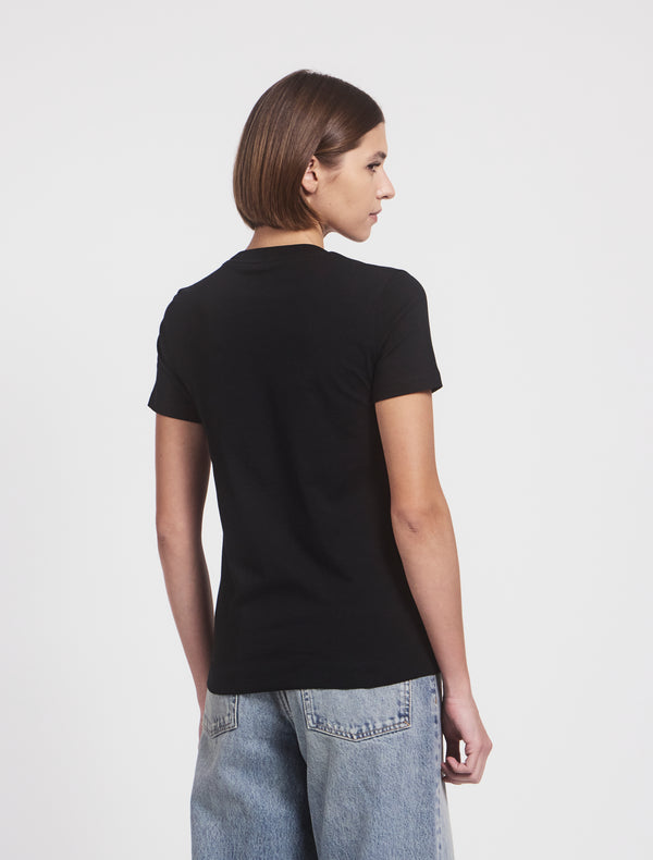 Ninety Percent Lightweight Cotton Fitted T-Shirt In Black