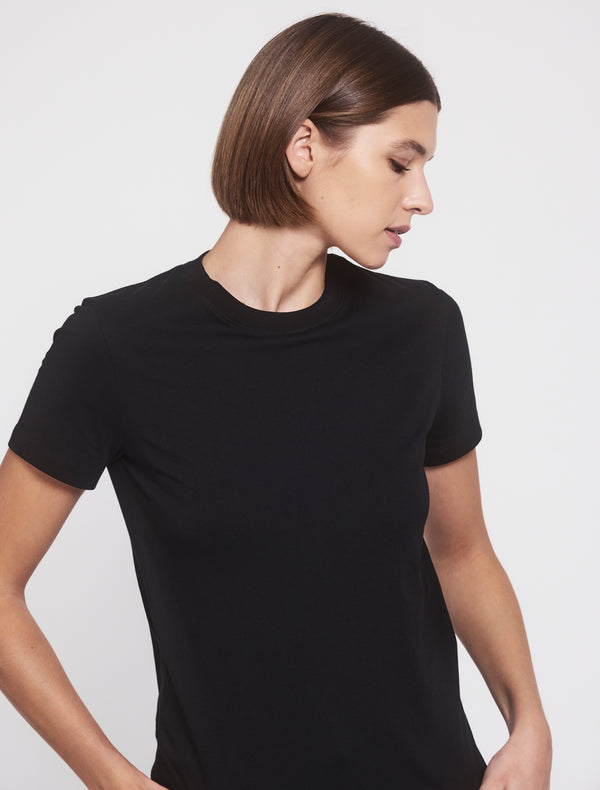 Ninety Percent Lightweight Cotton Fitted T-Shirt In Black
