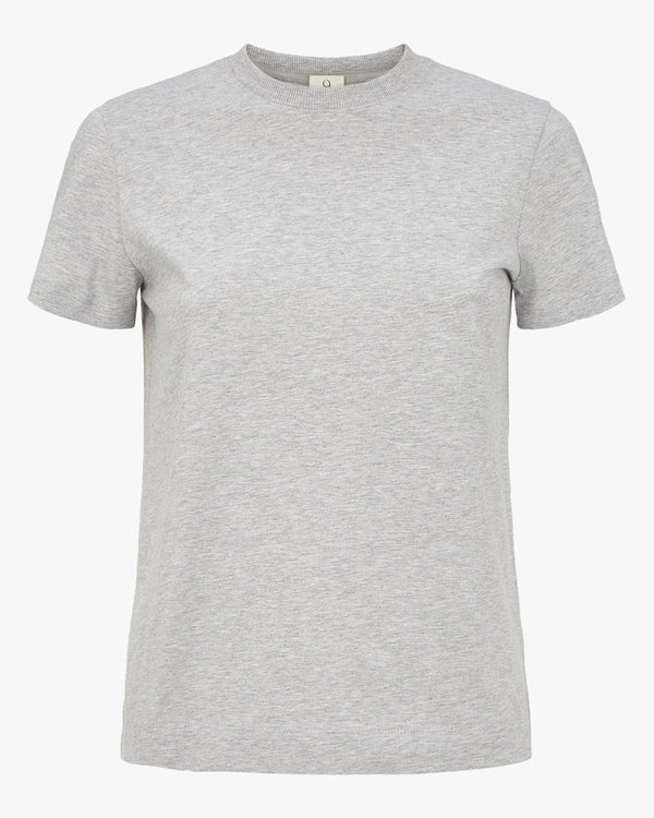 Ninety Percent Lightweight Cotton Fitted T-Shirt In Grey Marl