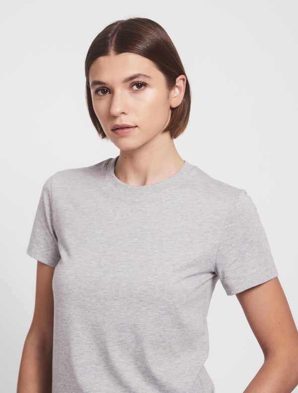ninety percent Lightweight Cotton fitted T-Shirt in Grey Marl