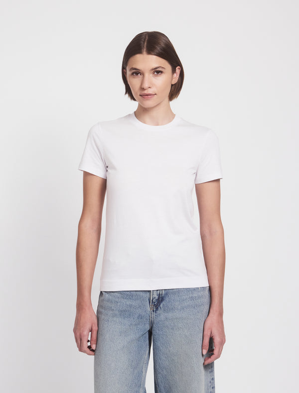 Ninety Percent Lightweight Cotton Fitted T-Shirt In White