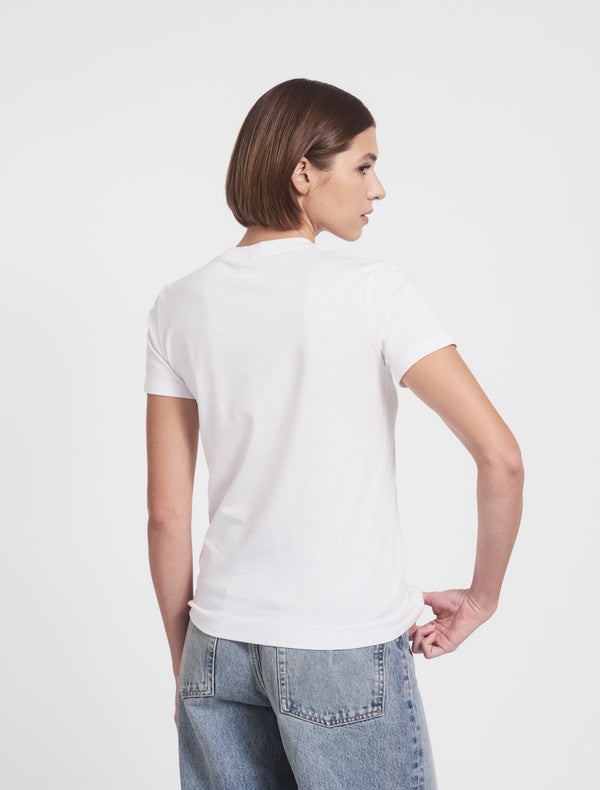 Ninety Percent Lightweight Cotton Fitted T-Shirt In White