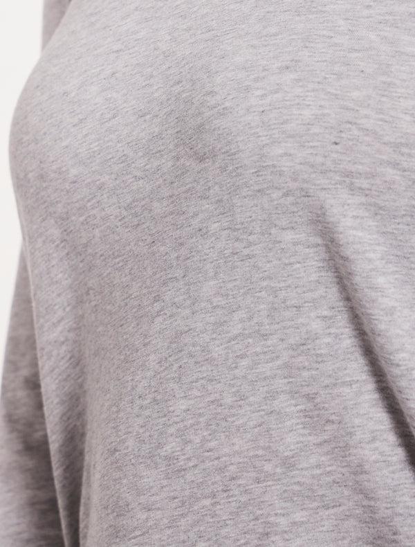 Ninety Percent Lightweight Cotton Long Sleeve T-Shirt In Grey Marl