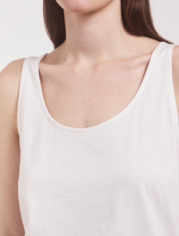 Ninety Percent Lightweight Cotton Loose Tank In White