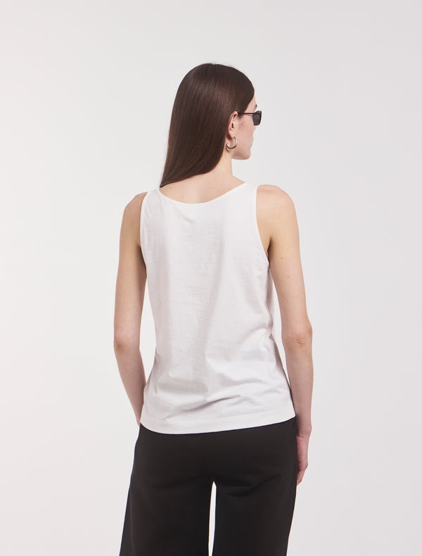 Ninety Percent Lightweight Cotton Loose Tank In White