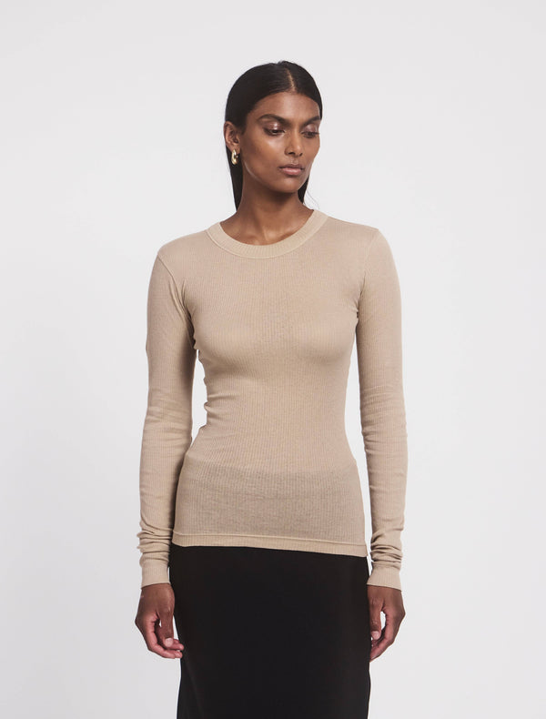 Ninety Percent Anis Top In Taupe