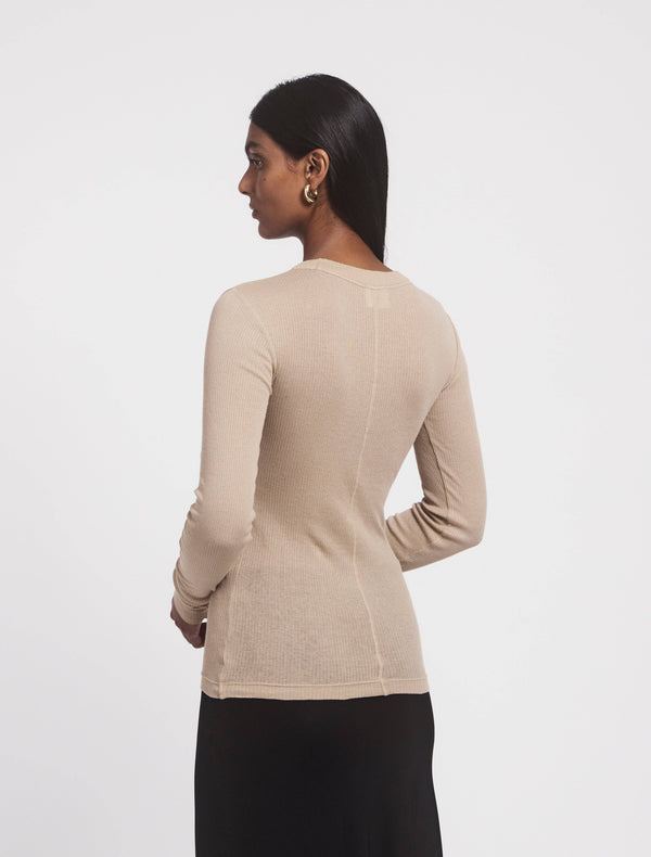 Ninety Percent Anis Top In Taupe