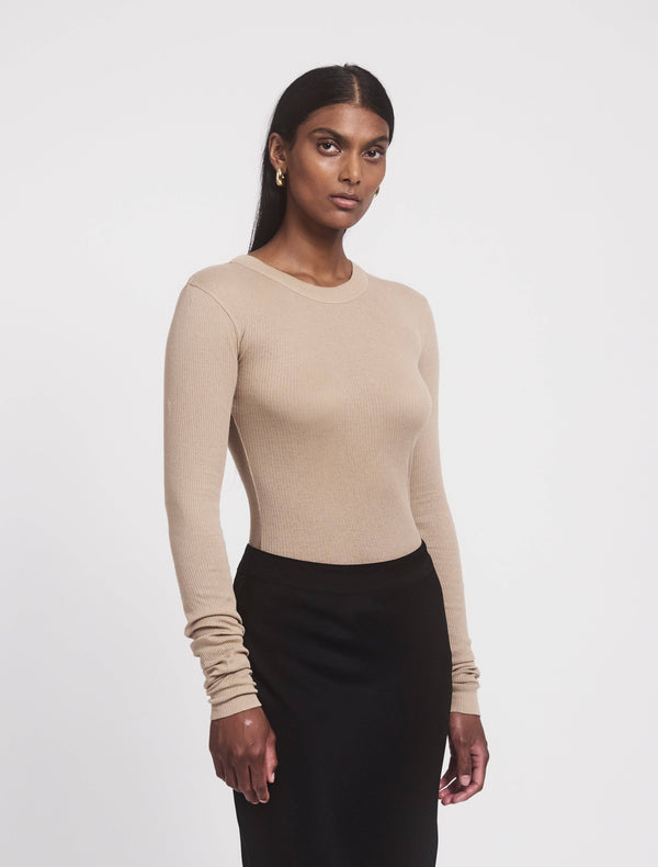 Ninety Percent Anis Top In Taupe