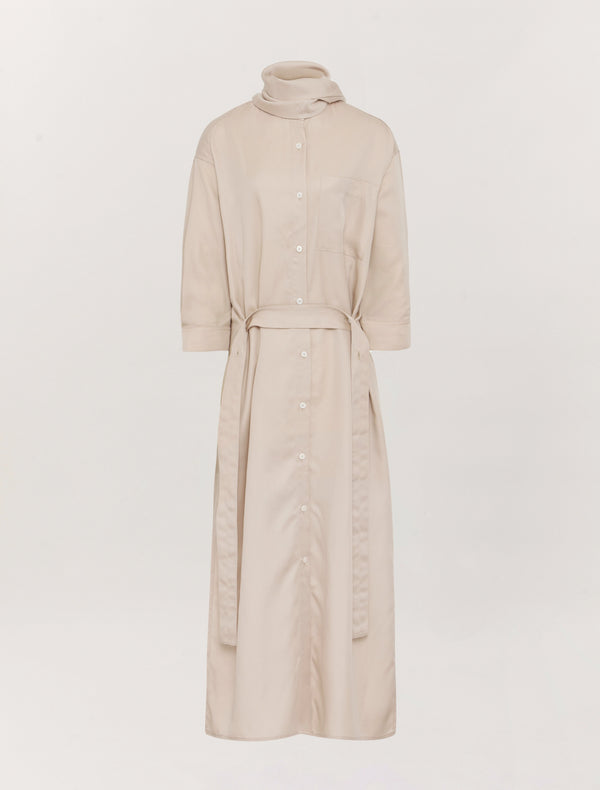 Ninety Percent Argyl Dress In Enoki Mushroom