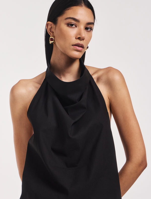 Ninety Percent Avery Scarf Top In Black