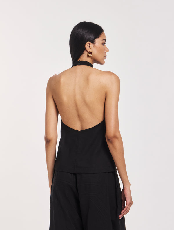 Ninety Percent Avery Scarf Top In Black