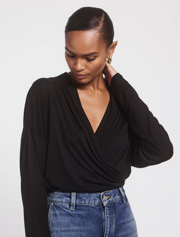 ninety percent Calix Draped Top In Black