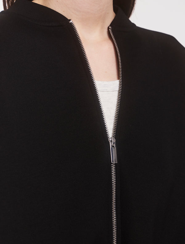 Ninety Percent Classic Lounge Zip Jacket In Black