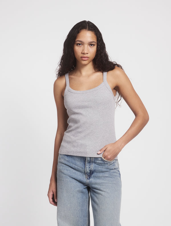 ninety percent Classic Rib Cami Top in Grey Marl