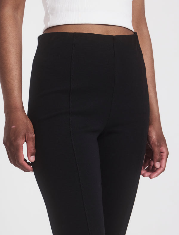 Ninety Percent Crop Flare Travel Pant In Black