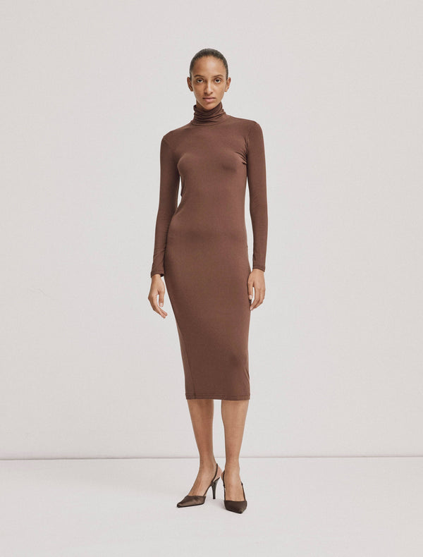 Ninety Percent Cruz Dress In Chestnut