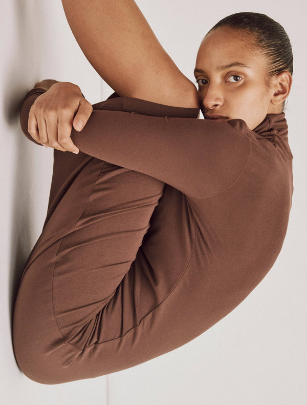 Ninety Percent Cruz Dress In Chestnut