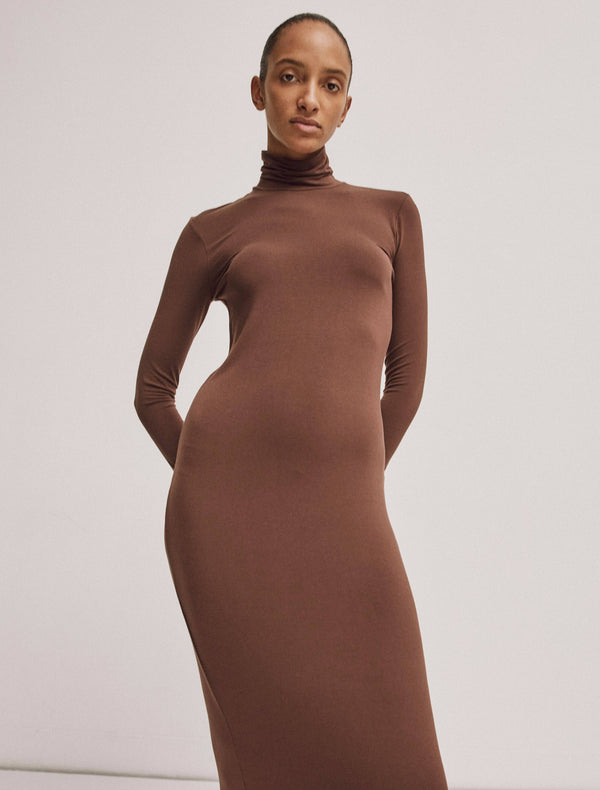 ninety percent Cruz Dress In Chestnut
