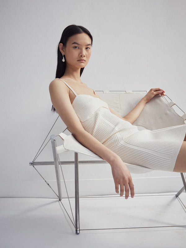 ninety percent Deira Dress in Pale Magnolia