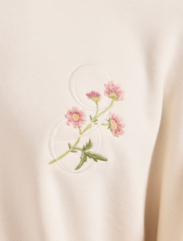 Ninety Percent Earth Day Sweatshirt In Cream