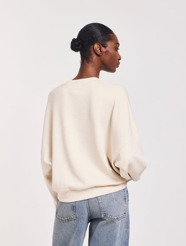 Ninety Percent Earth Day Sweatshirt In Cream
