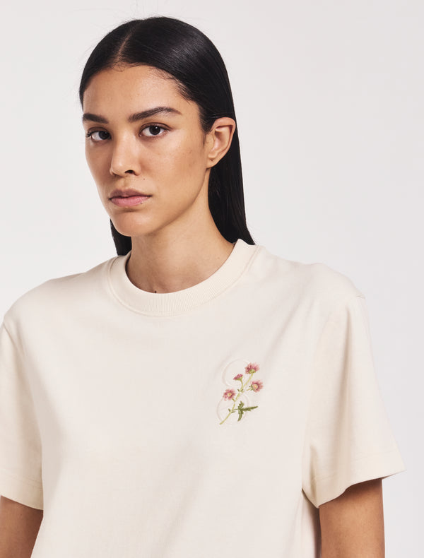 Ninety Percent Earth Day T-Shirt In Cream