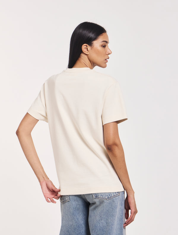 Ninety Percent Earth Day T-Shirt In Cream