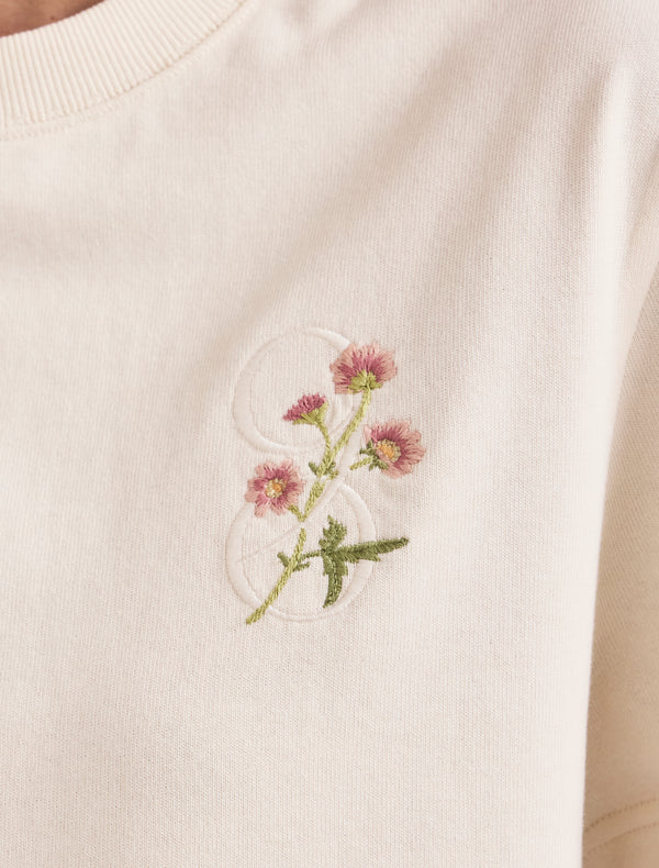 Ninety Percent Earth Day T-Shirt In Cream