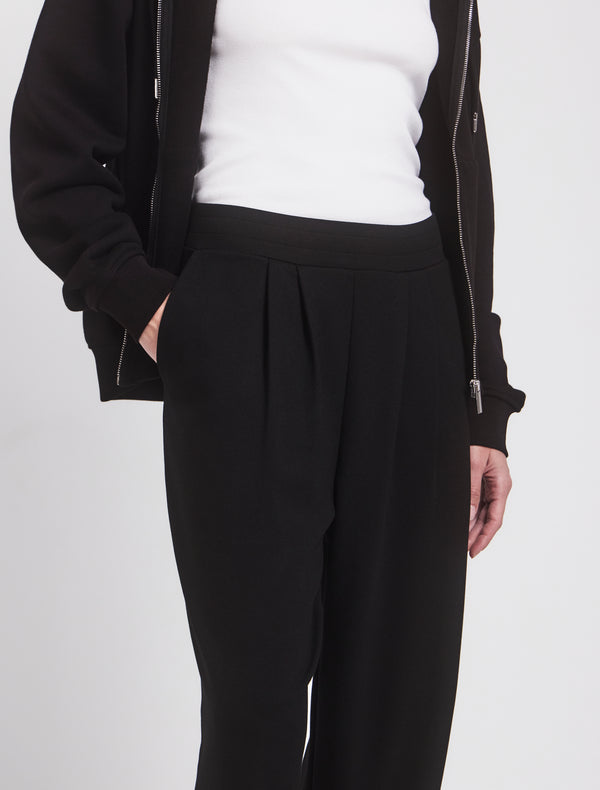 Ninety Percent Flax Jersey Travel Pant In Black