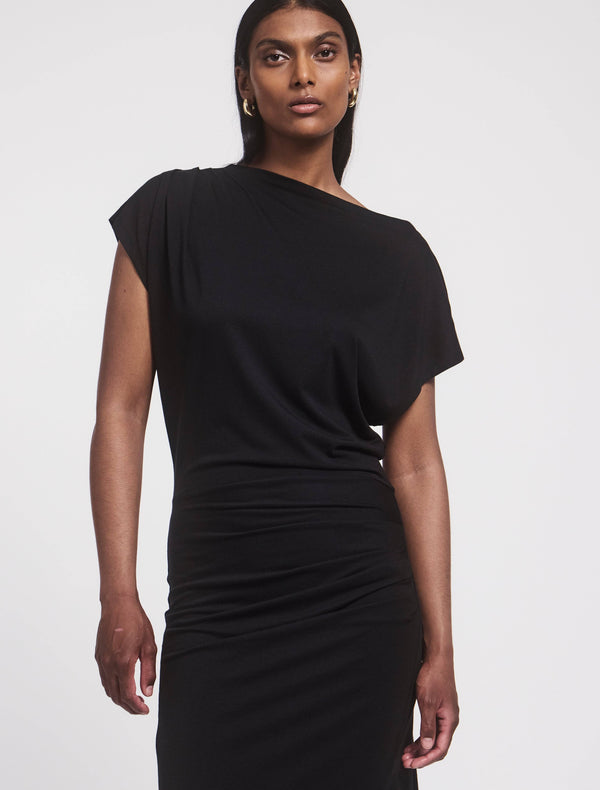 Ninety Percent Gabriel Jersey Dress In Black