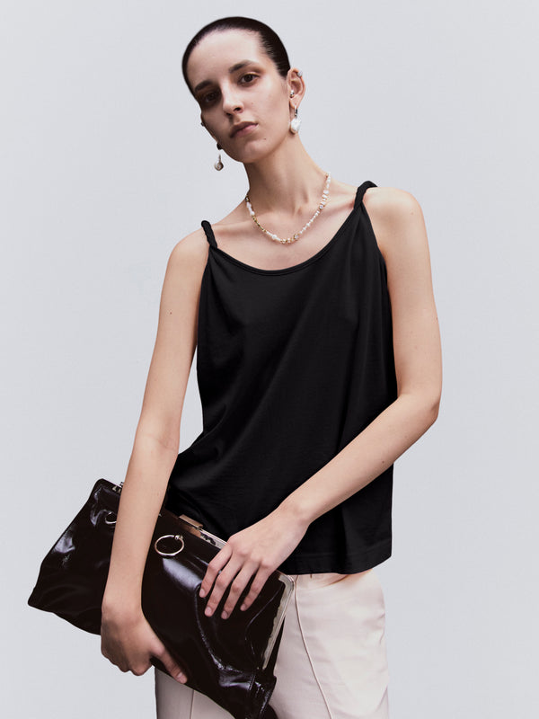 ninety percent Ixia Twist Tank in Black