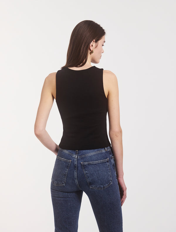 Ninety Percent Maya Cropped Tank In Black