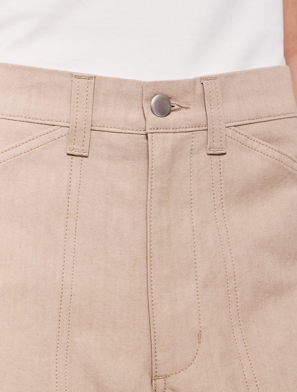 Ninety Percent Mila Barrel Leg Cargo In Taupe