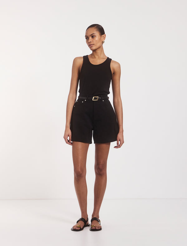 ninety percent Organic Cotton Shorts in Black