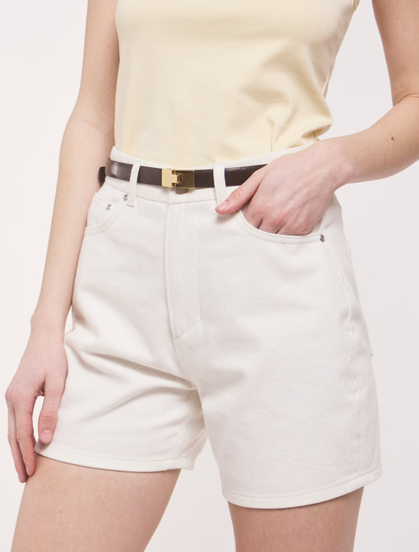 Ninety Percent Organic Cotton Shorts In Off White