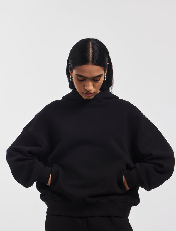 Ninety Percent Oversized Hoodie In Black