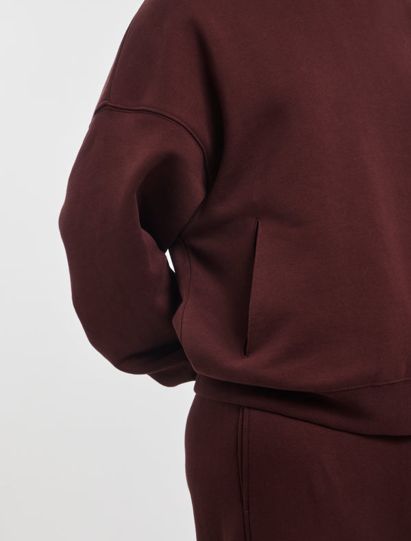 Ninety Percent Oversized Hoodie In Bordeaux