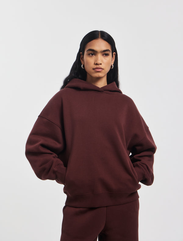 ninety percent Oversized Hoodie in Bordeaux